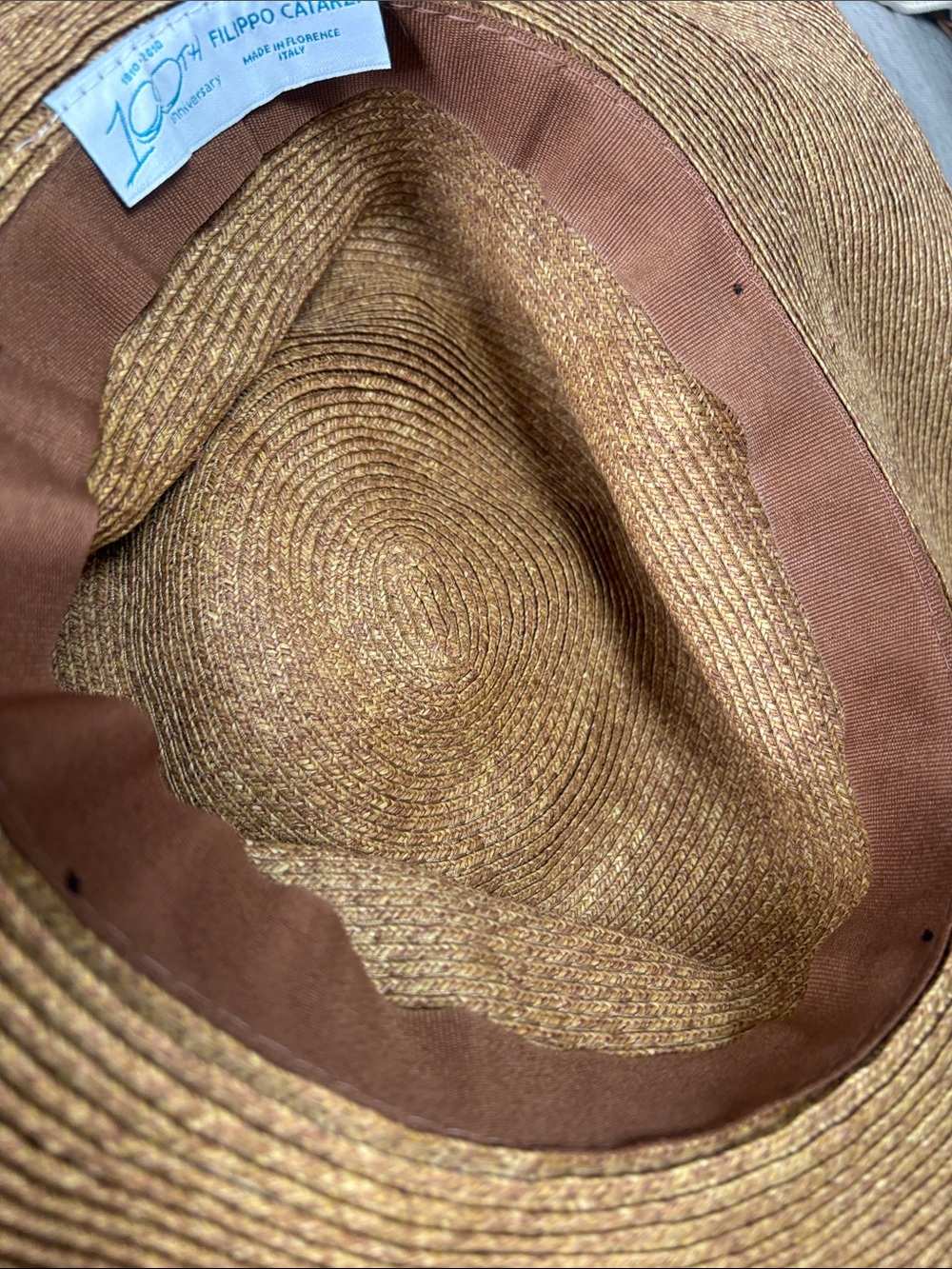 New Filippo Catarzi Wide Brim Raffia Straw Sun Hat SizeM Made in Italy - Picture 6 of 8